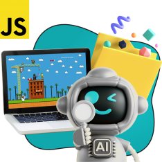 Язык программирования JavaScript + AI. Проектное обучение + геймификация + AI-помощники - КИБЕРшкола программирования для детей, компьютерные курсы для школьников, начинающих и подростков - KIBERone г. Ижевск