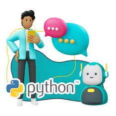 Умный чат-бот на Python - КИБЕРшкола программирования для детей, компьютерные курсы для школьников, начинающих и подростков - KIBERone г. Ижевск