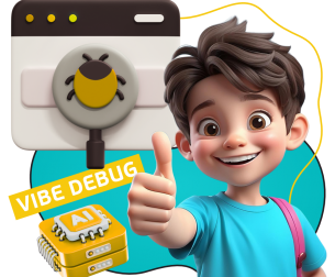 Тестирование & Vibe Debug. Охотники за багами - КИБЕРшкола программирования для детей, компьютерные курсы для школьников, начинающих и подростков - KIBERone г. Ижевск