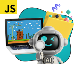 Язык программирования JavaScript + AI. Проектное обучение + геймификация + AI-помощники - КИБЕРшкола программирования для детей, компьютерные курсы для школьников, начинающих и подростков - KIBERone г. Ижевск