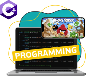 Программирование на C#. Удивительный мир 2D-игр - Школа программирования для детей, компьютерные курсы для школьников, начинающих и подростков - KIBERone г. Ижевск